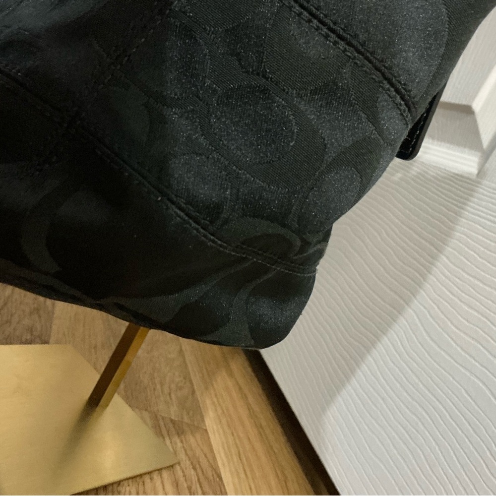 Coach Black Shoulder & Hand Bag with Scarf Detail - Picture 7 of 11